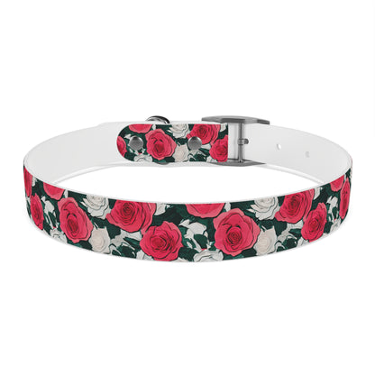 Dog Collar Red Rose Garden Design