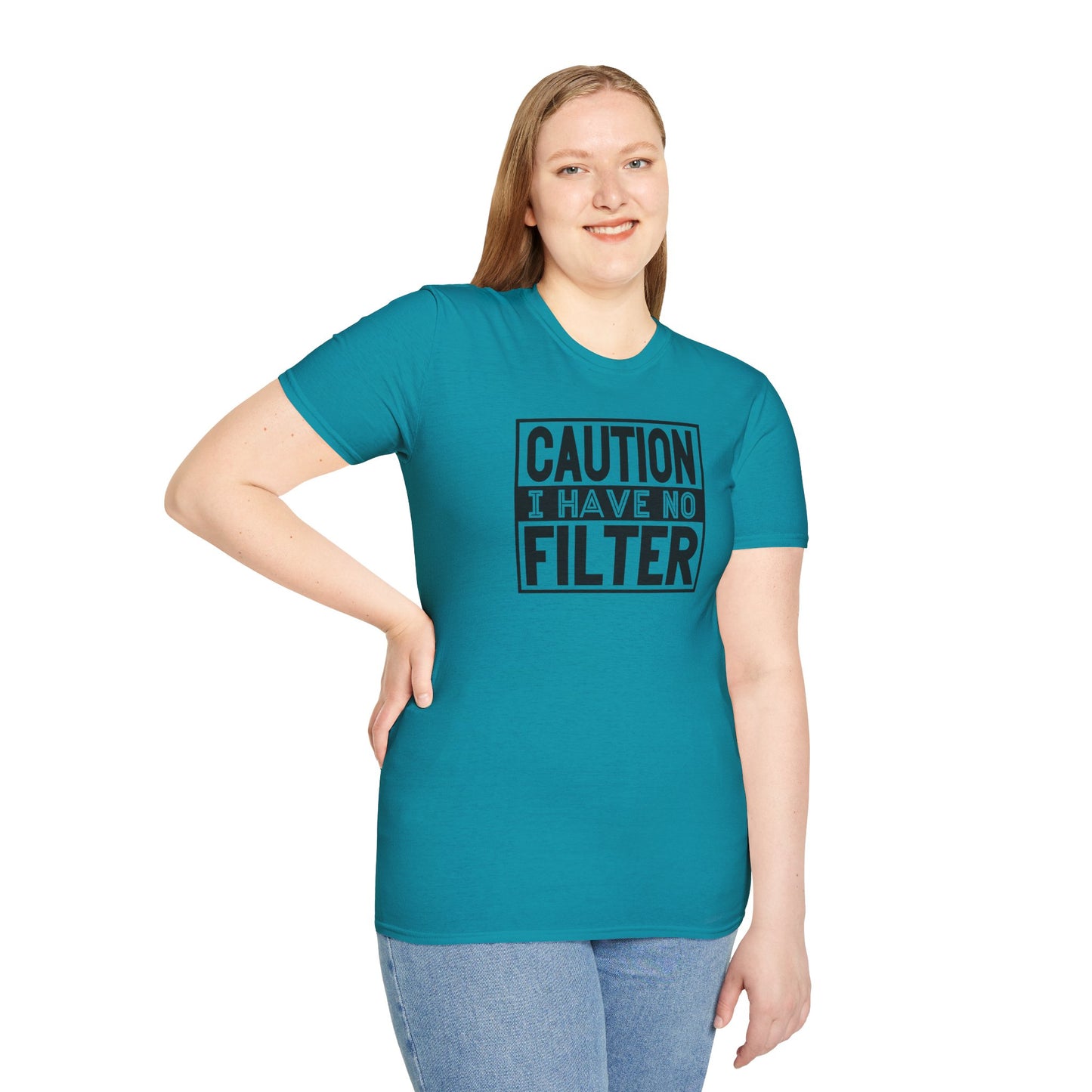 Funny Unisex T-Shirt Caution I Have No Filter