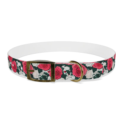 Dog Collar Red Rose Garden Design