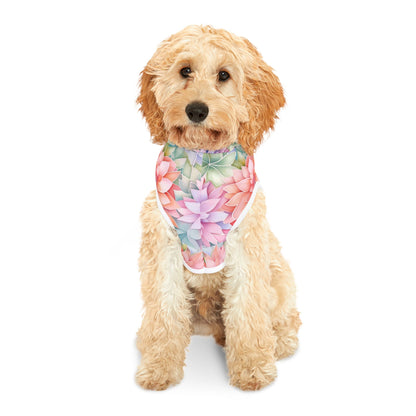 Rainbow Pet Hoodie with Dahlia Design