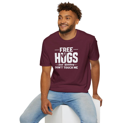 Graphic Tee Free Hugs Don’t Touch Me Unisex Softstyle T-Shirt