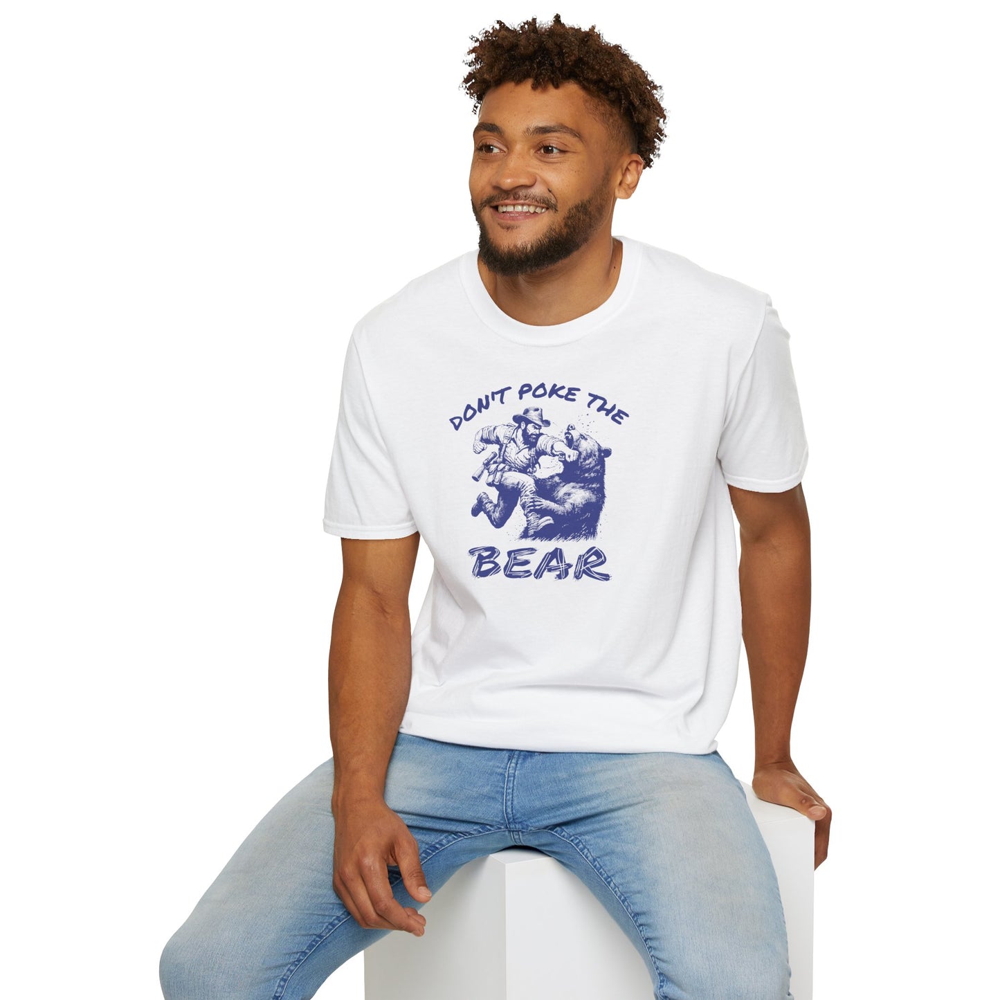 Bear Graphic Tee - Don’t Poke The Bear Unisex Softstyle T-Shirt