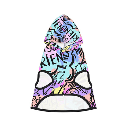 Graffiti Pet Hoodie in Bright Colors