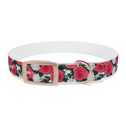 Dog Collar Red Rose Garden Design