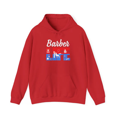 Hooded Sweatshirt Barber Life Design