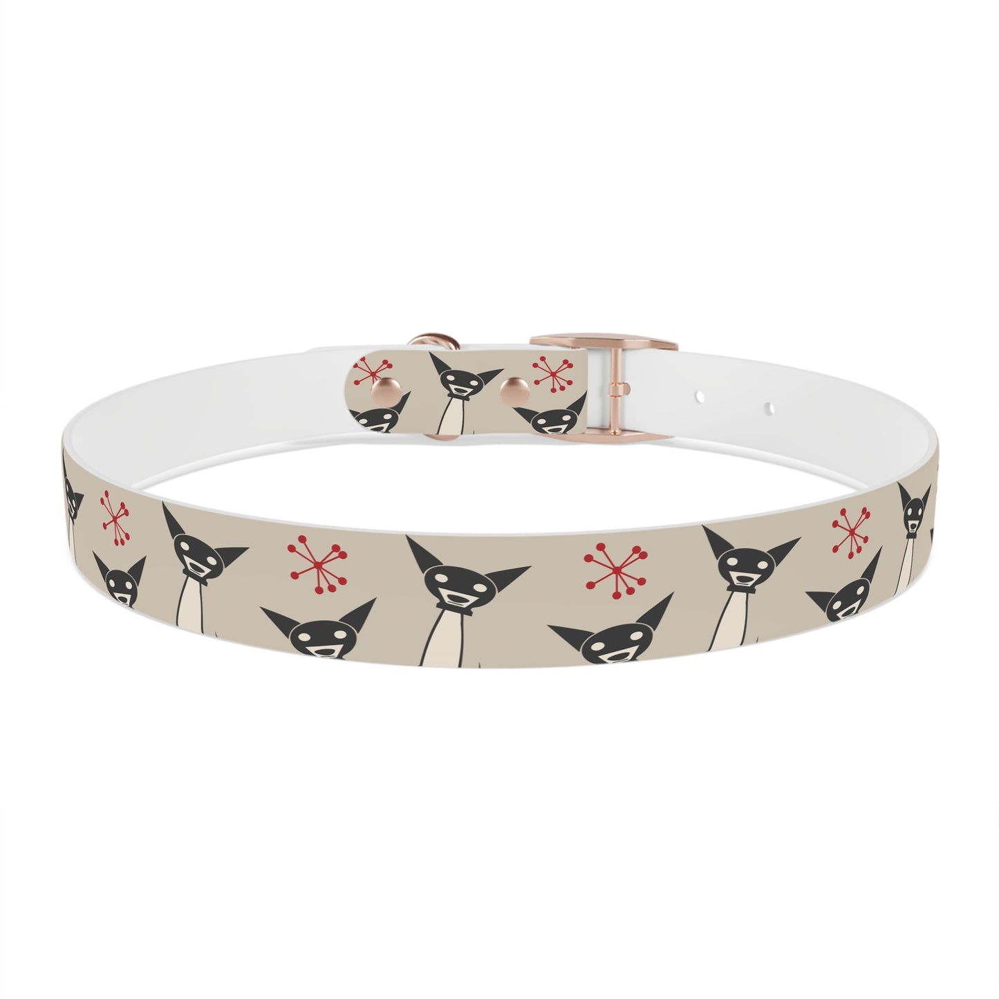 Collar Bandana Dog Collar with Atomic, Cat, Beige Design