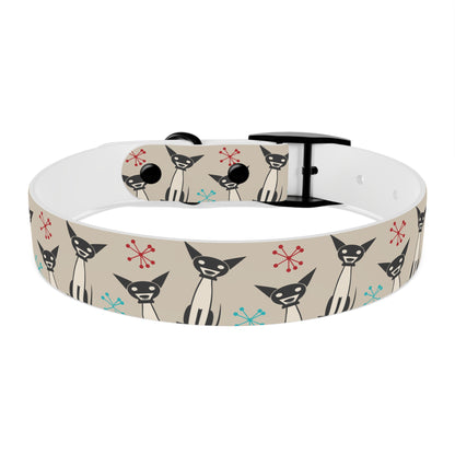 Collar Bandana Dog Collar with Atomic, Cat, Beige Design