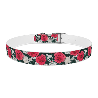 Dog Collar Red Rose Garden Design