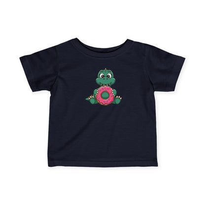 Baby Tee - Donut T-Rex Design - Cute and Playful Gift for Dinosaur Lovers