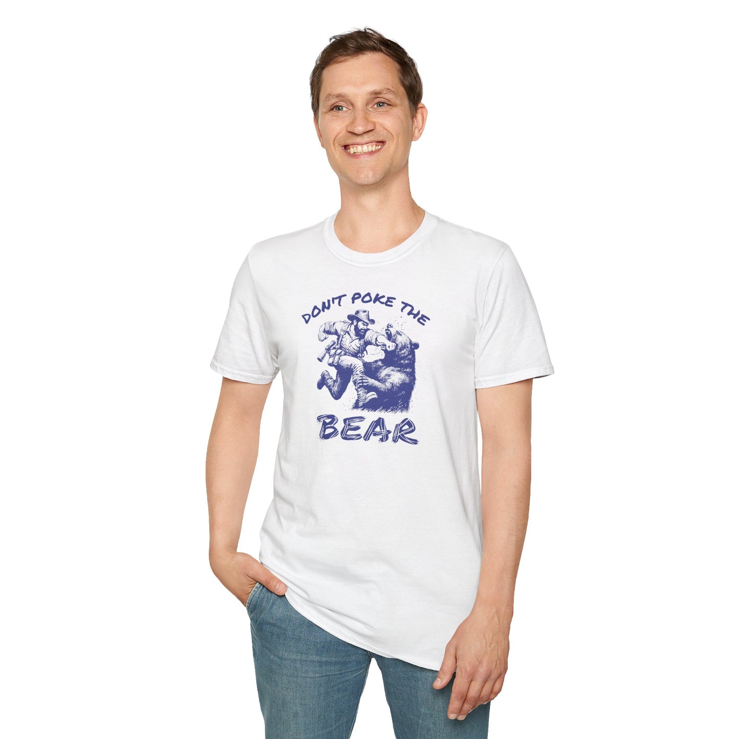 Bear Graphic Tee - Don’t Poke The Bear Unisex Softstyle T-Shirt