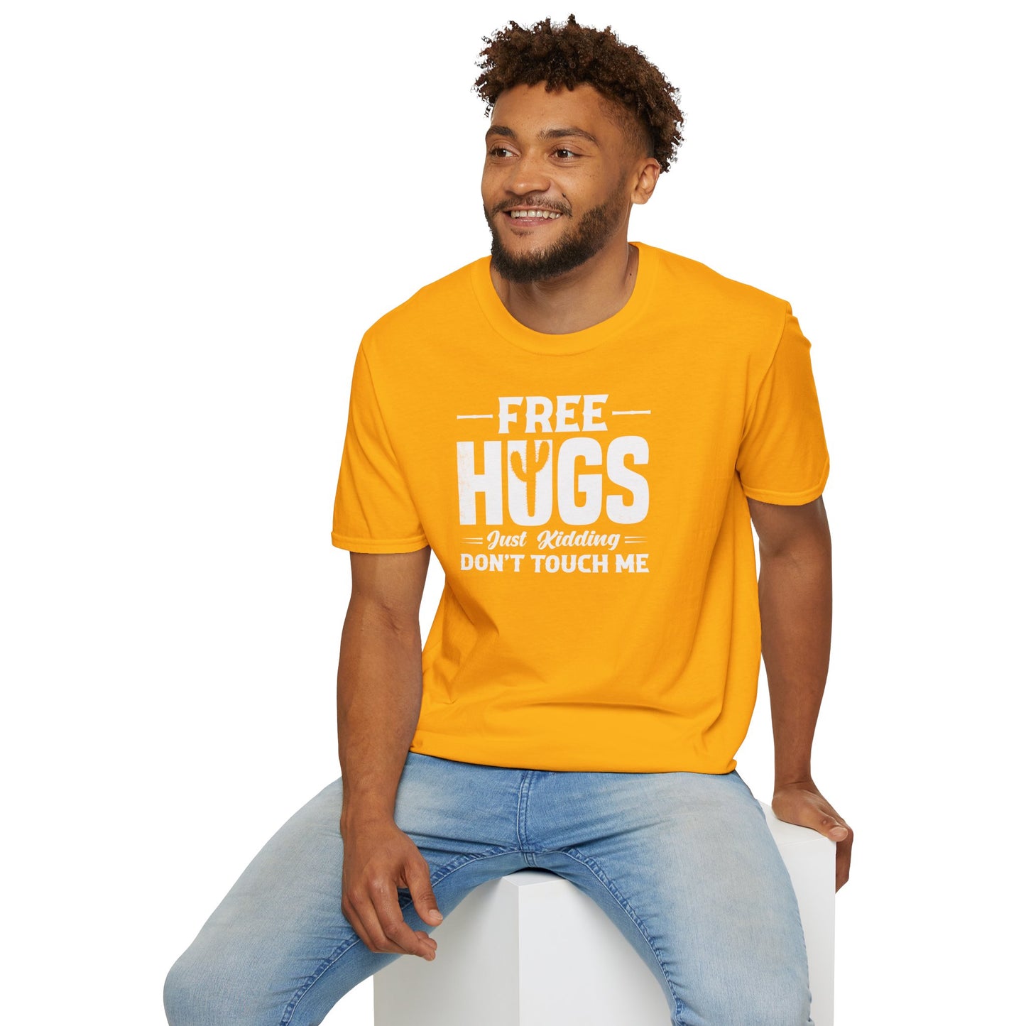 Graphic Tee Free Hugs Don’t Touch Me Unisex Softstyle T-Shirt