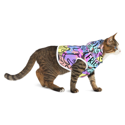 Graffiti Pet Hoodie in Bright Colors