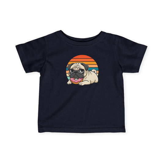 Baby Tee - Donut Pug Design