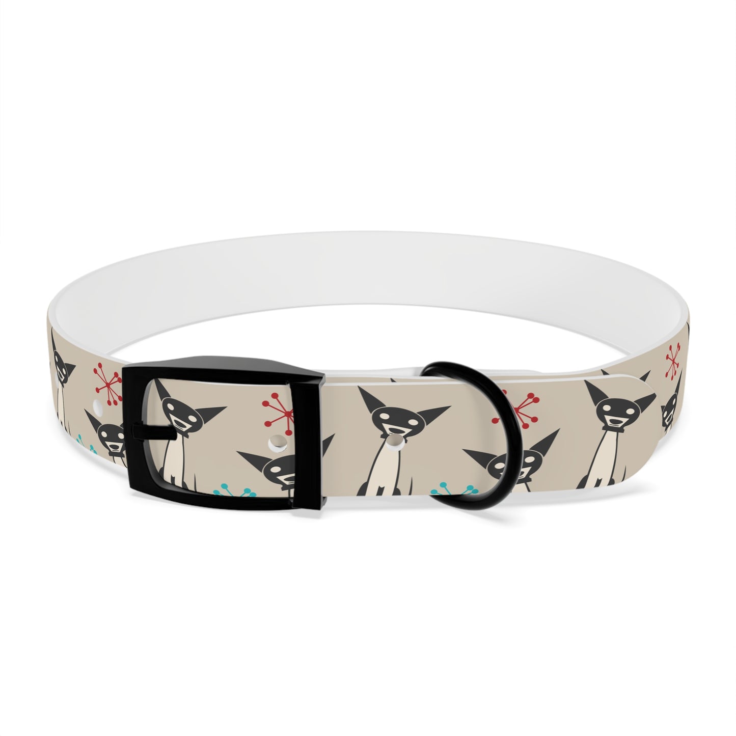 Collar Bandana Dog Collar with Atomic, Cat, Beige Design