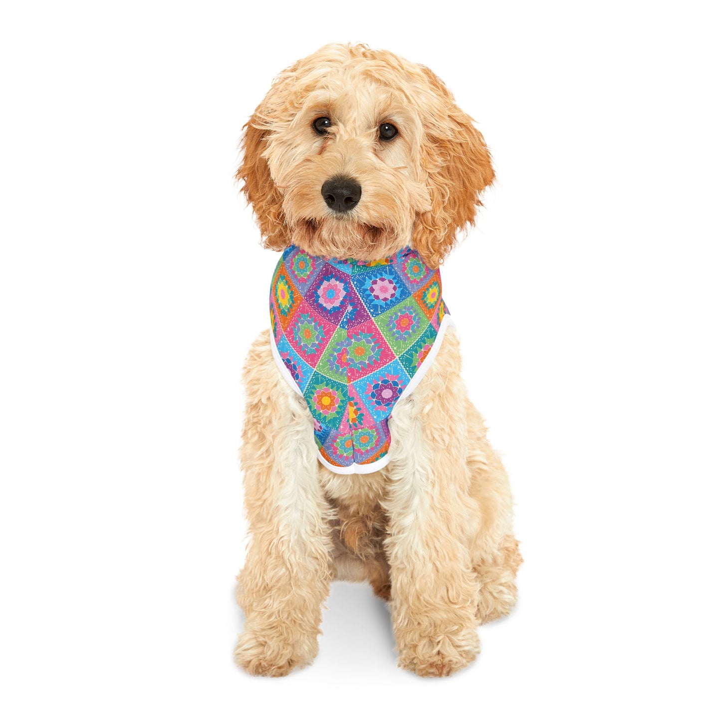 Patchwork Pet Hoodie - Granny Squares Crochet Quilt Design