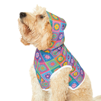 Patchwork Pet Hoodie - Granny Squares Crochet Quilt Design