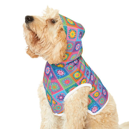 Patchwork Pet Hoodie - Granny Squares Crochet Quilt Design