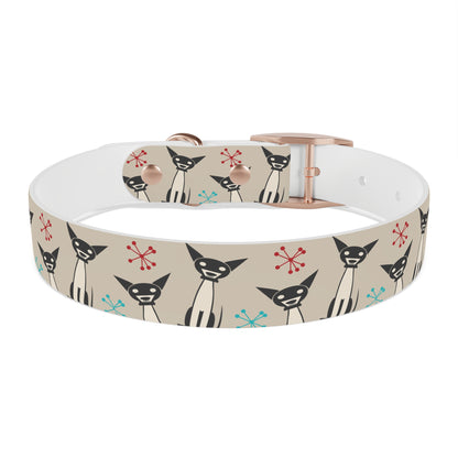 Collar Bandana Dog Collar with Atomic, Cat, Beige Design