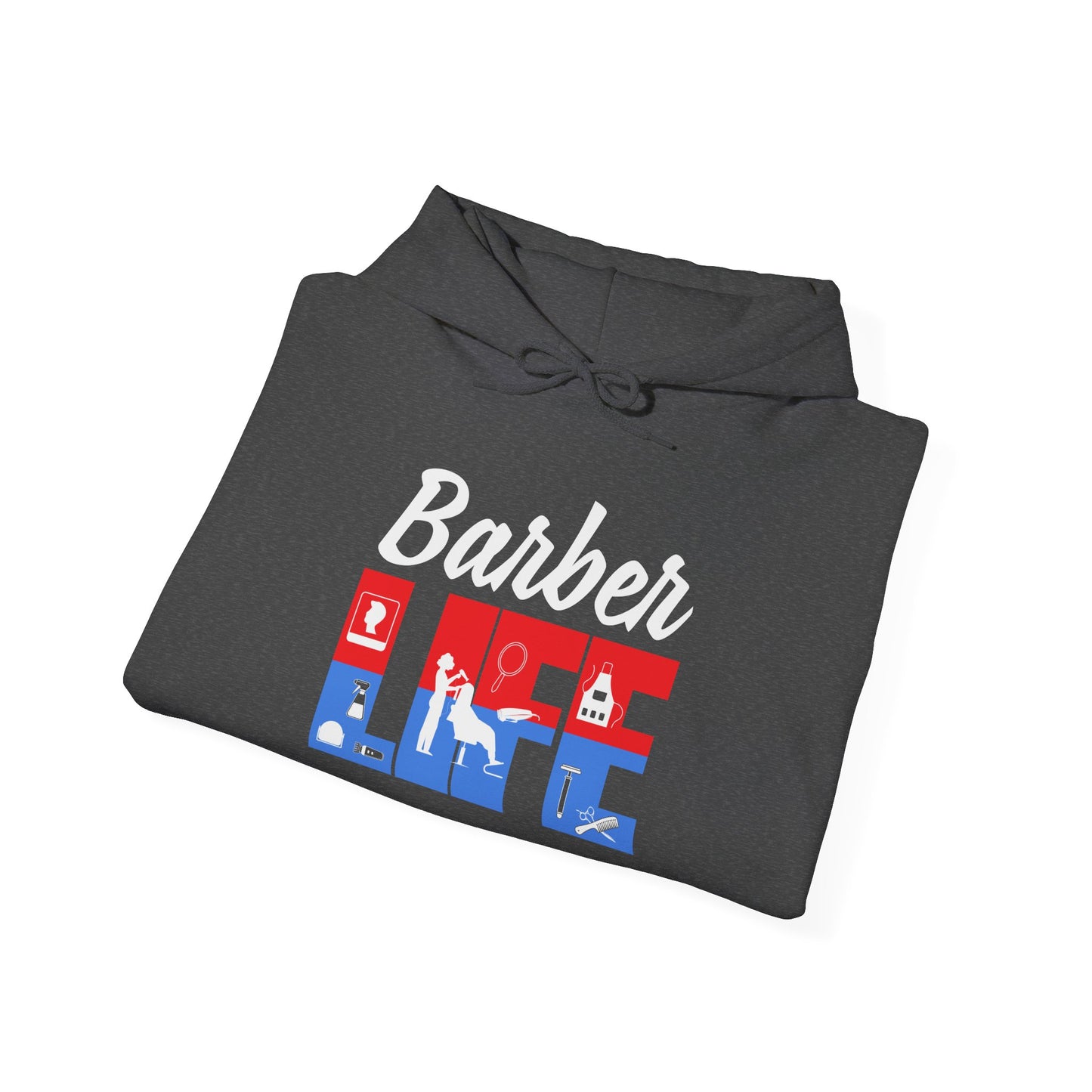 Hooded Sweatshirt Barber Life Design