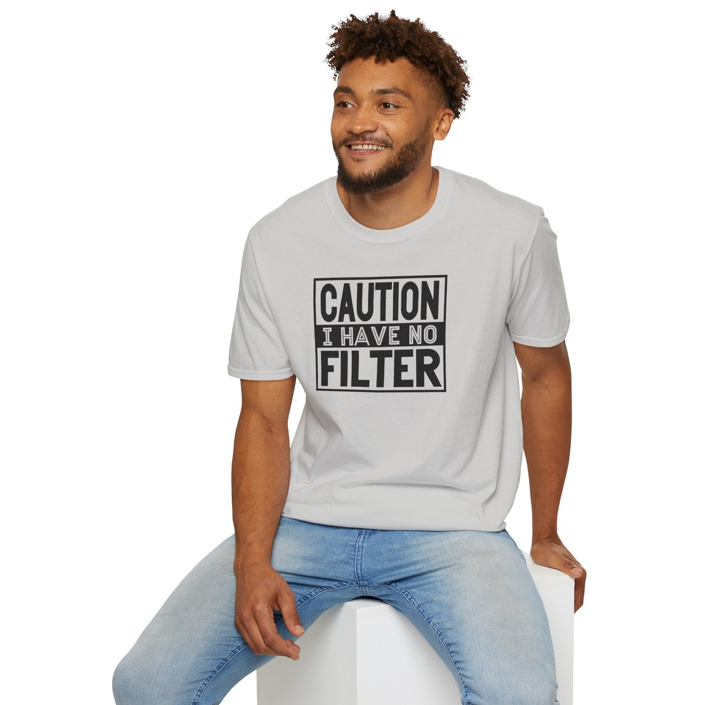 Funny Unisex T-Shirt Caution I Have No Filter