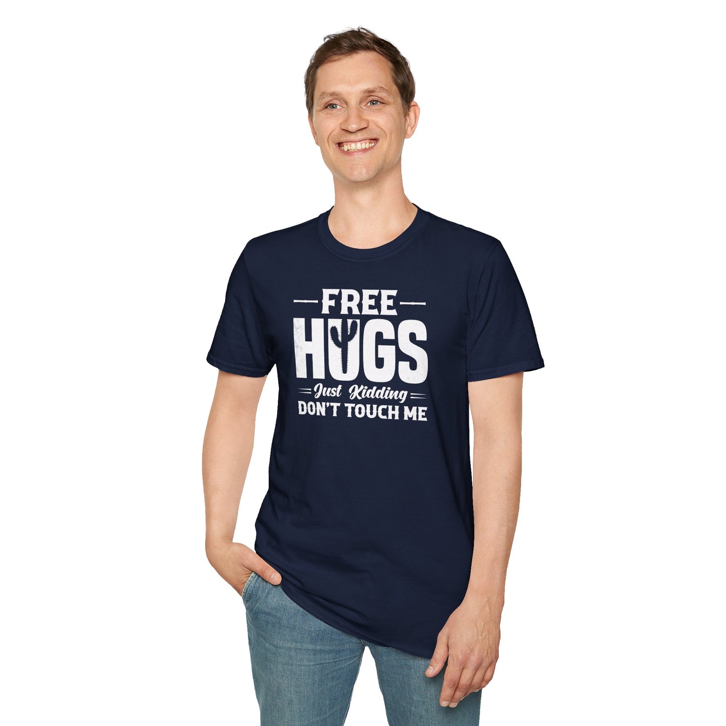 Graphic Tee Free Hugs Don’t Touch Me Unisex Softstyle T-Shirt