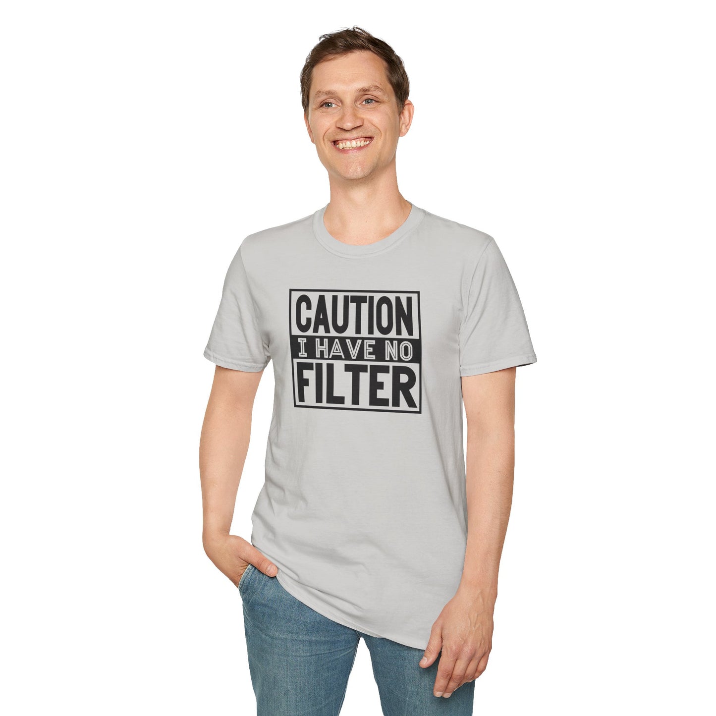 Funny Unisex T-Shirt Caution I Have No Filter