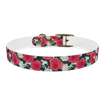 Dog Collar Red Rose Garden Design