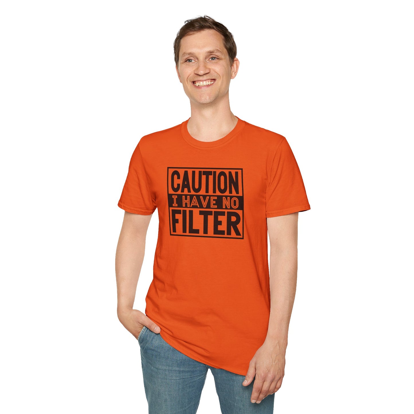 Funny Unisex T-Shirt Caution I Have No Filter