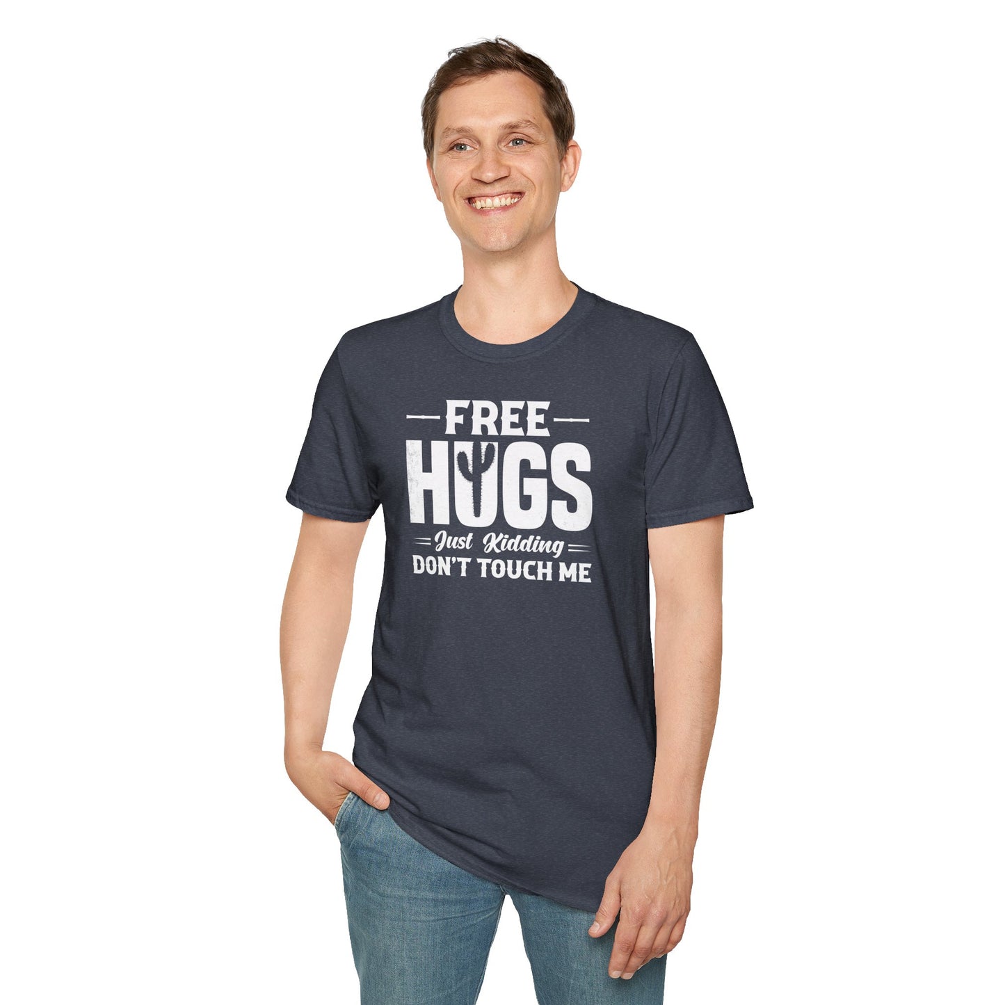 Graphic Tee Free Hugs Don’t Touch Me Unisex Softstyle T-Shirt