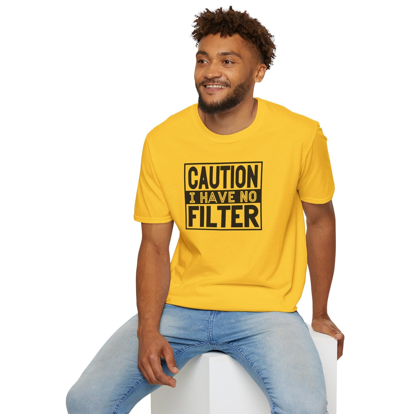 Funny Unisex T-Shirt Caution I Have No Filter