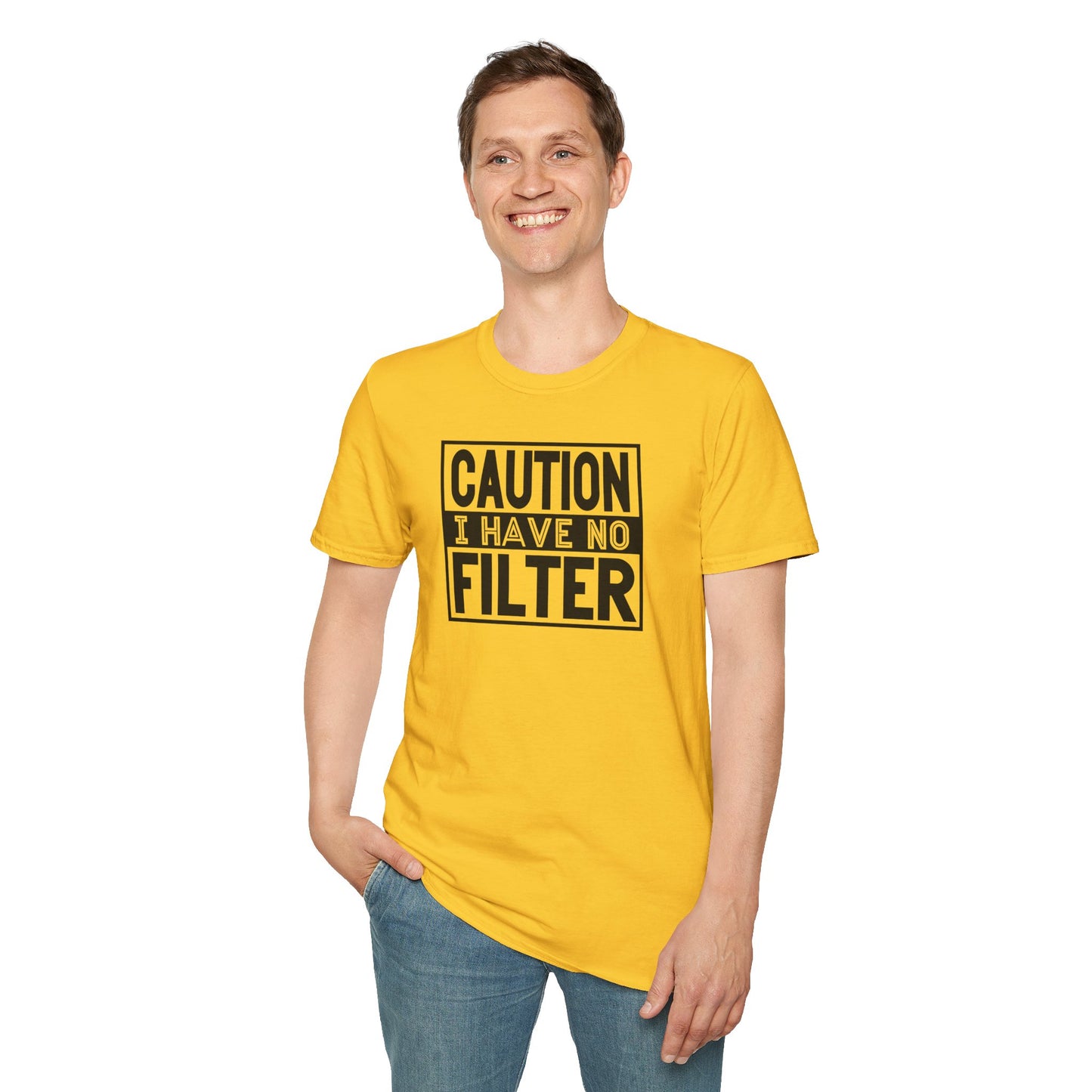 Funny Unisex T-Shirt Caution I Have No Filter