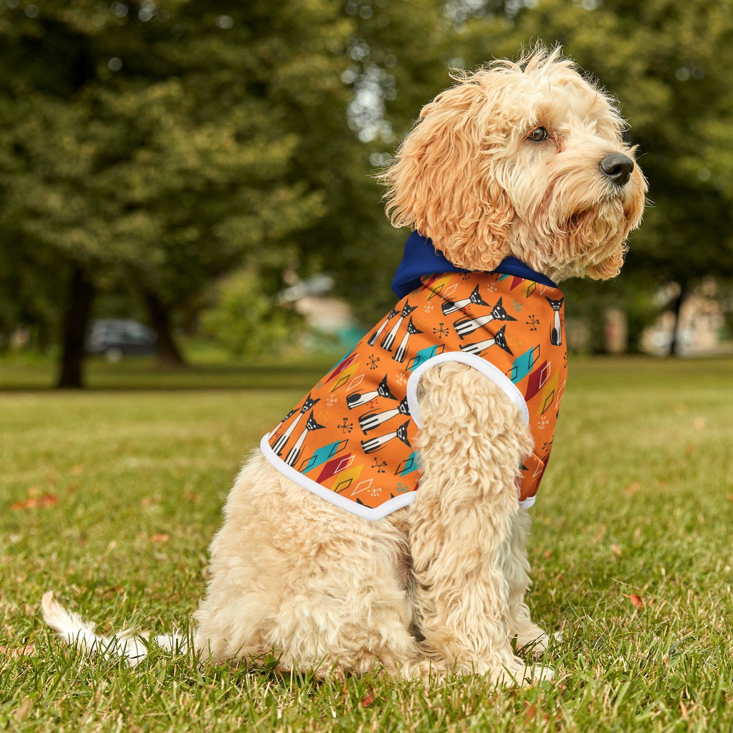 Pet Hoodie - Atomic Orange