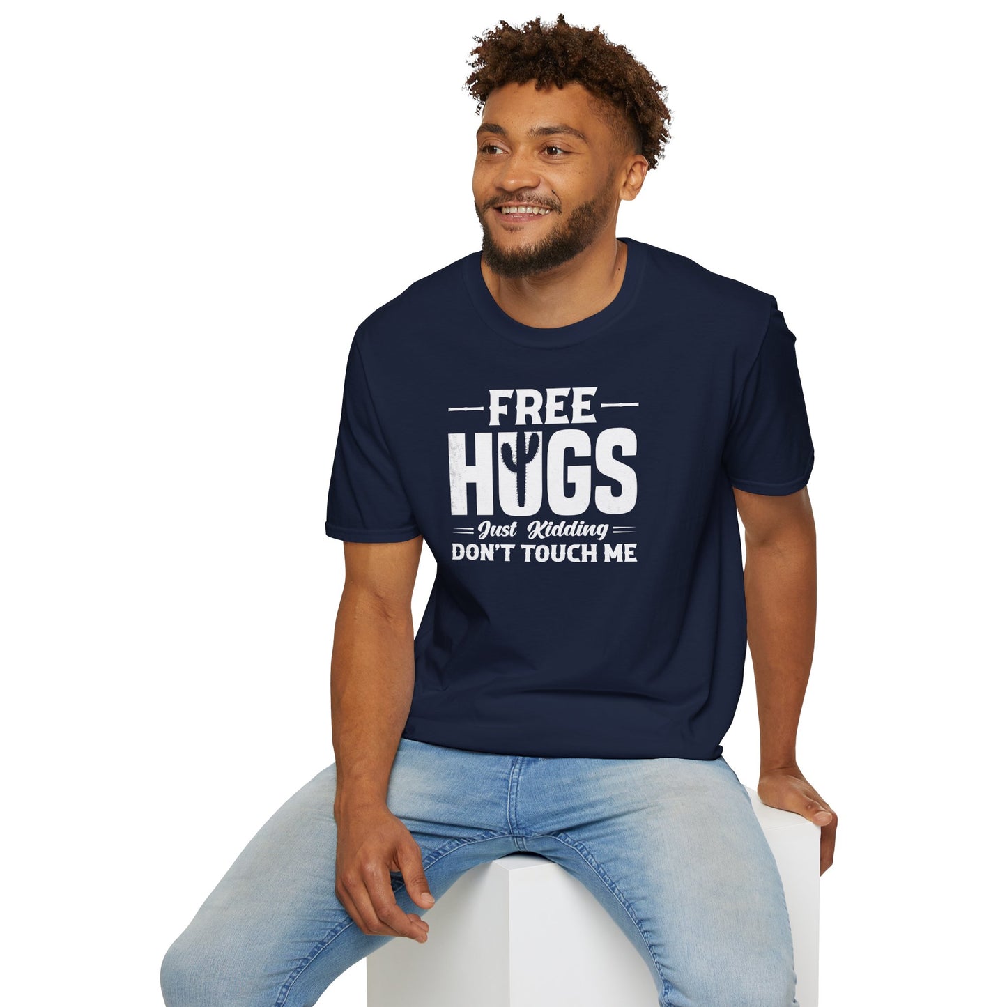 Graphic Tee Free Hugs Don’t Touch Me Unisex Softstyle T-Shirt