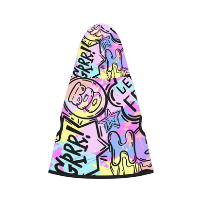 Graffiti Pet Hoodie in Bright Colors