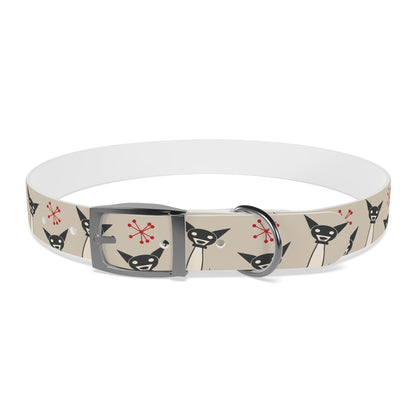 Collar Bandana Dog Collar with Atomic, Cat, Beige Design