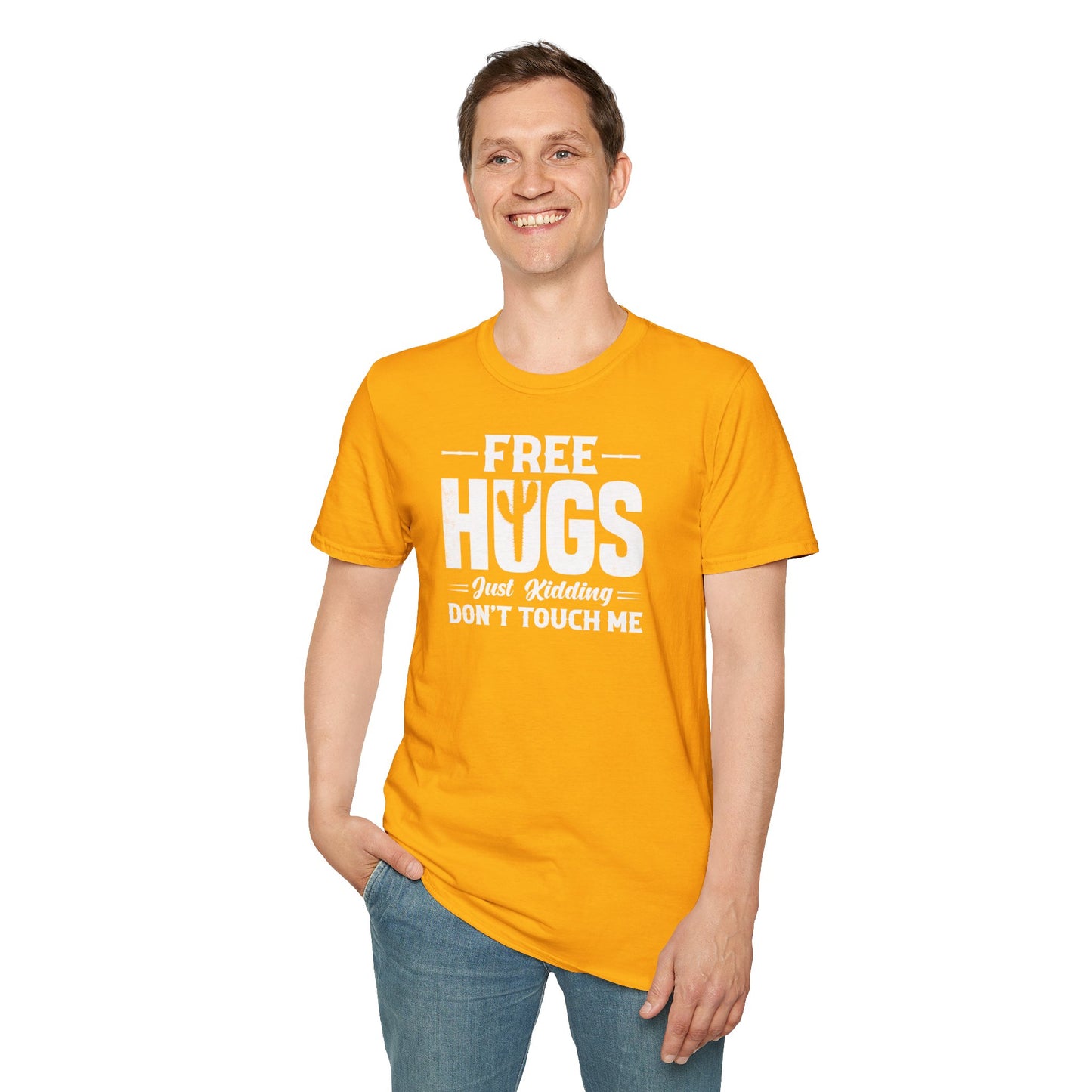 Graphic Tee Free Hugs Don’t Touch Me Unisex Softstyle T-Shirt