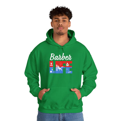 Hooded Sweatshirt Barber Life Design