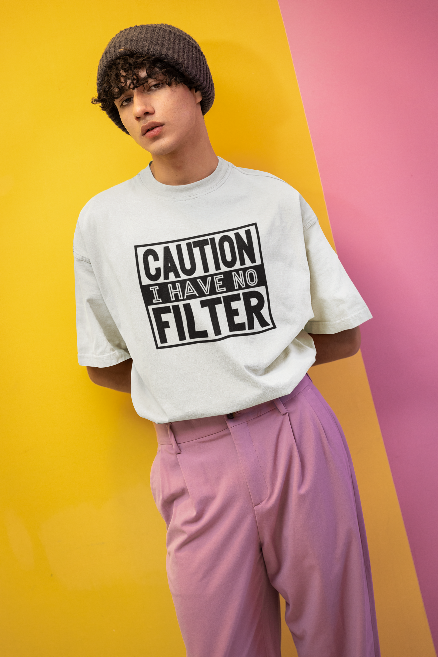 Funny Unisex T-Shirt Caution I Have No Filter