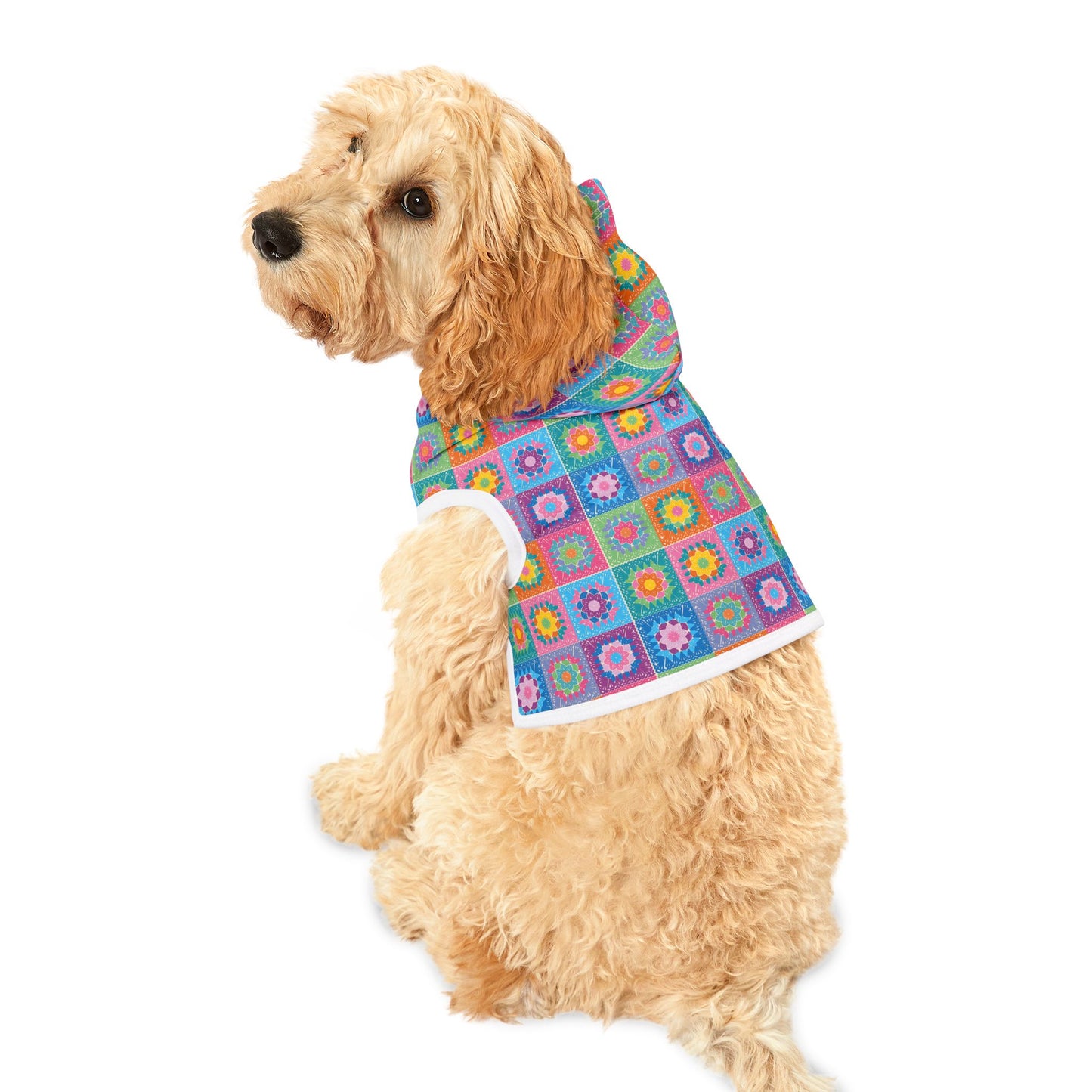 Patchwork Pet Hoodie - Granny Squares Crochet Quilt Design