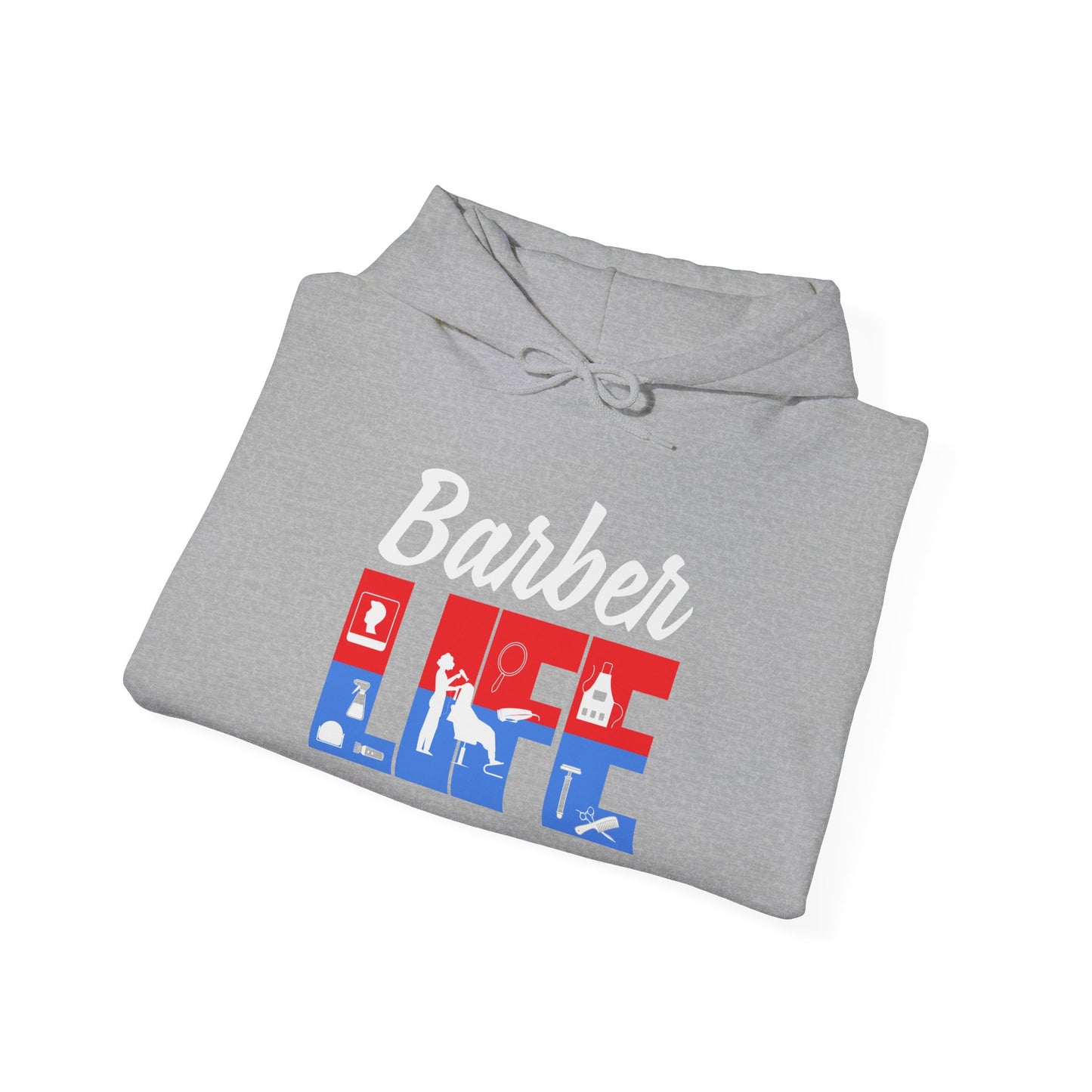 Hooded Sweatshirt Barber Life Design