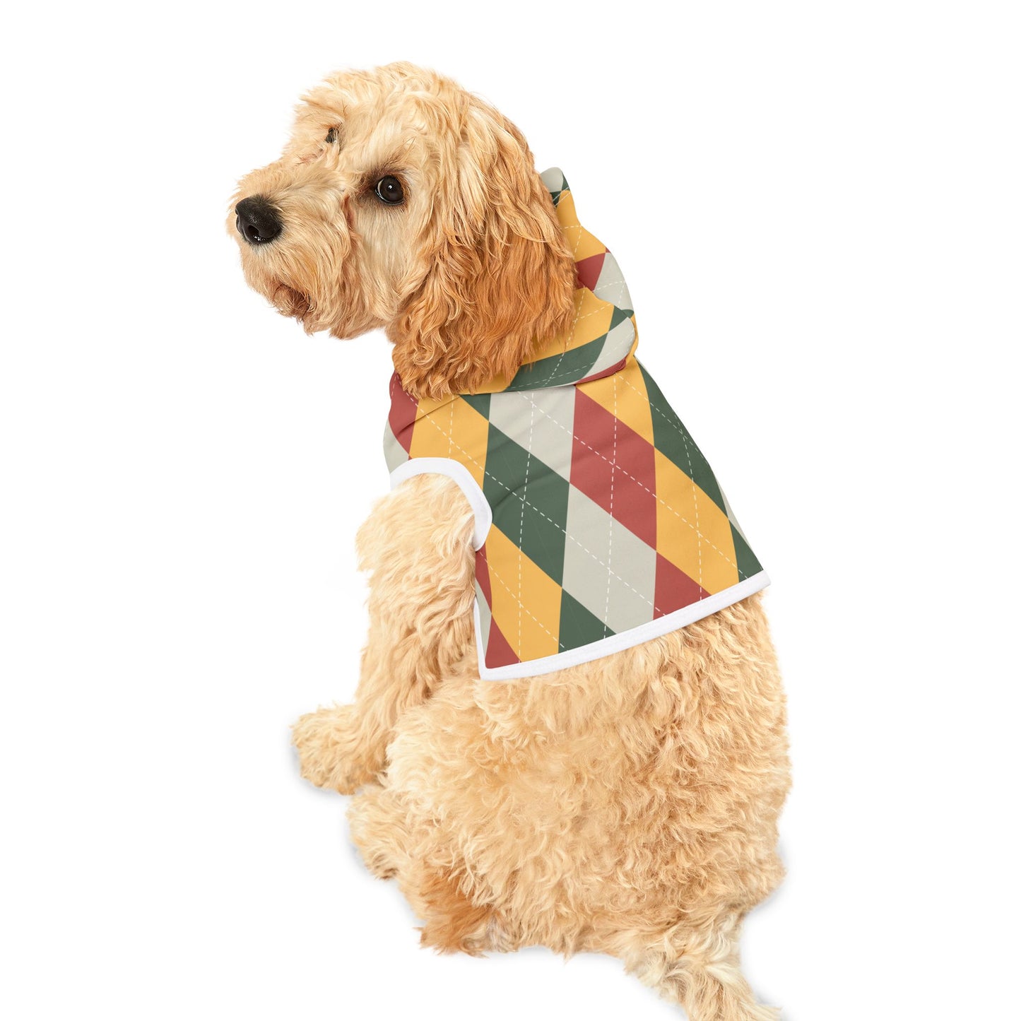 Argyle Golf Pet Hoodie - Cozy and Stylish Pet Apparel