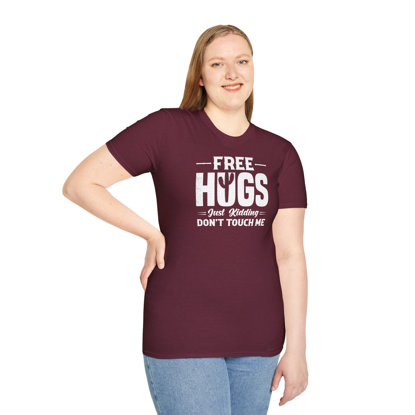 Graphic Tee Free Hugs Don’t Touch Me Unisex Softstyle T-Shirt