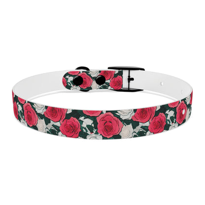 Dog Collar Red Rose Garden Design