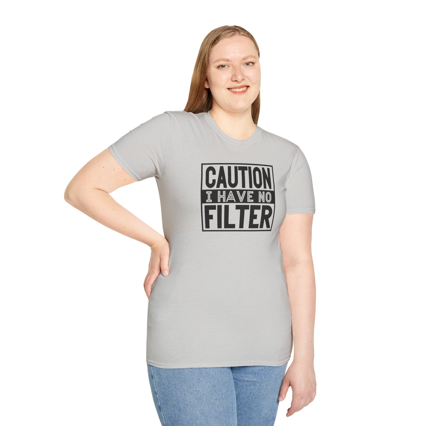 Funny Unisex T-Shirt Caution I Have No Filter