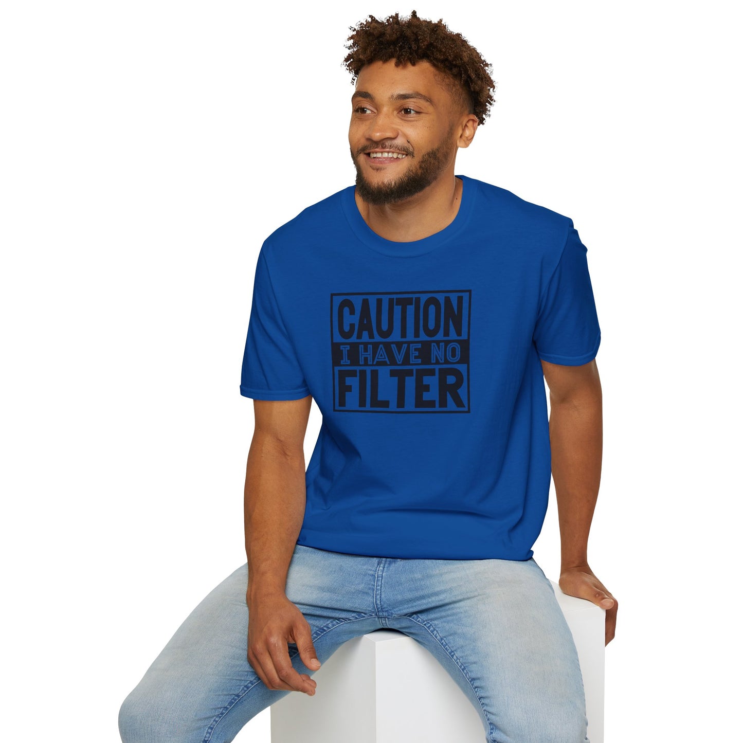 Funny Unisex T-Shirt Caution I Have No Filter