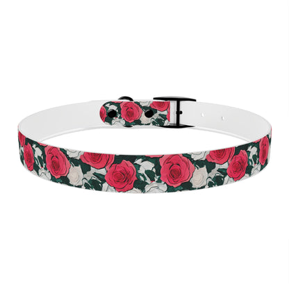 Dog Collar Red Rose Garden Design