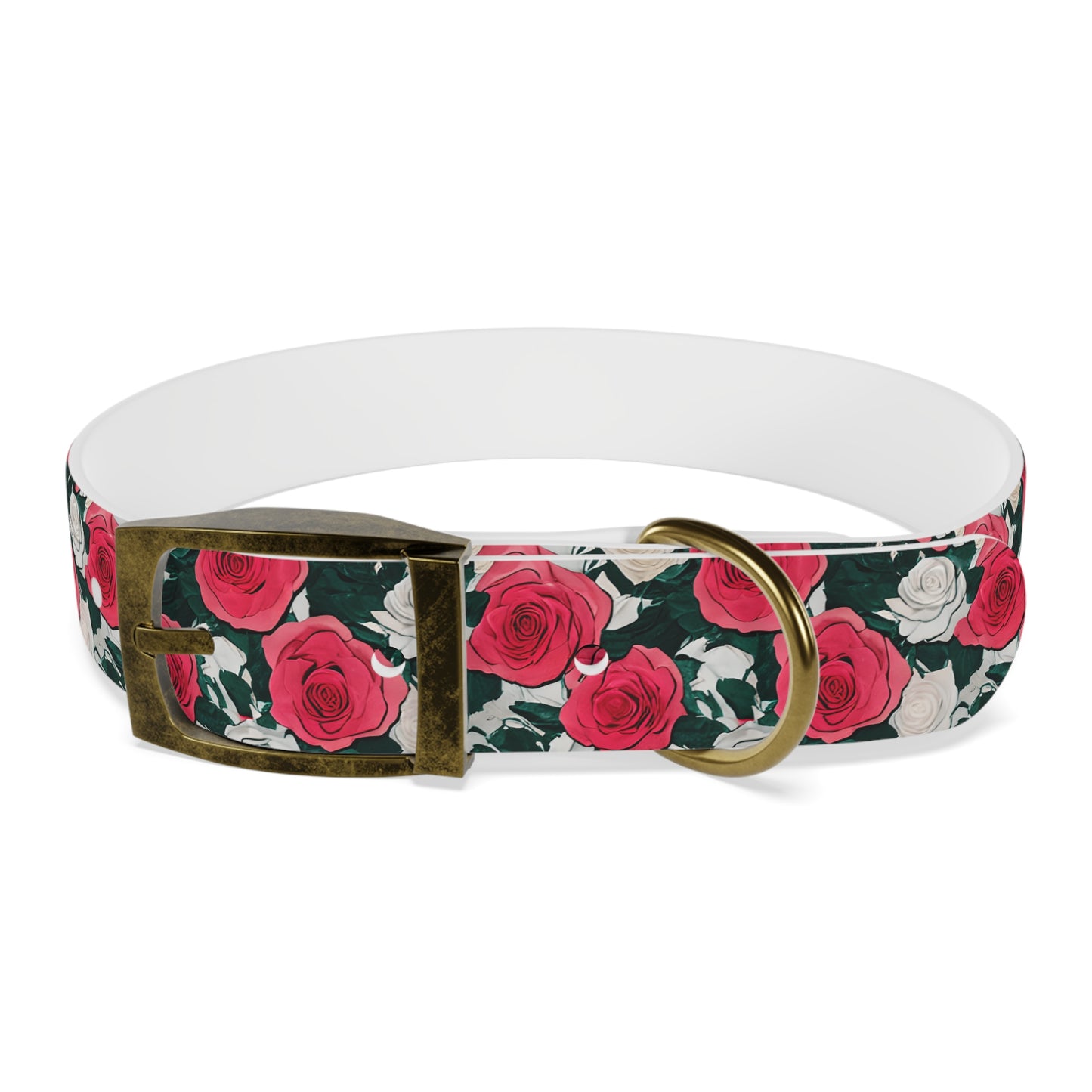 Dog Collar Red Rose Garden Design