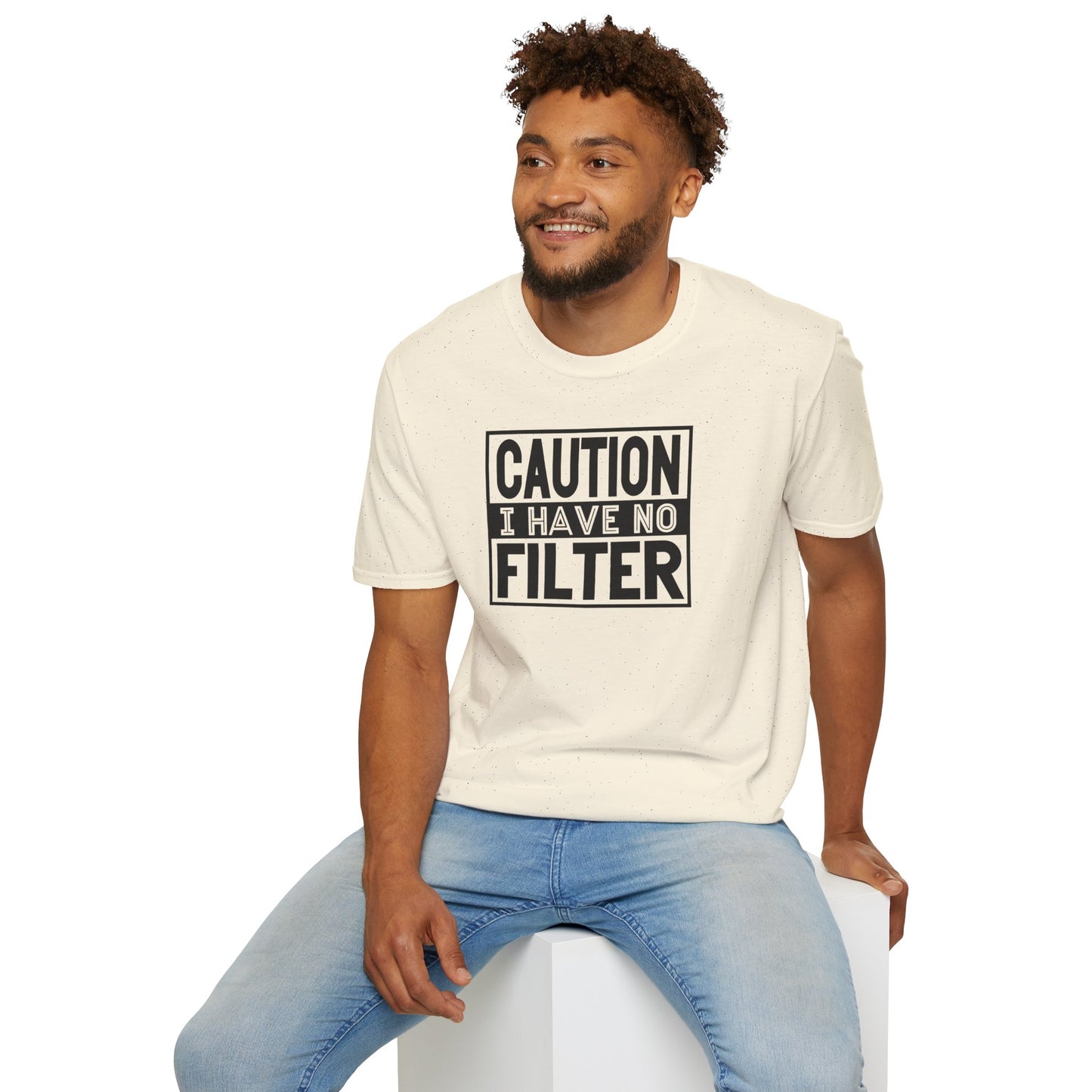 Funny Unisex T-Shirt Caution I Have No Filter