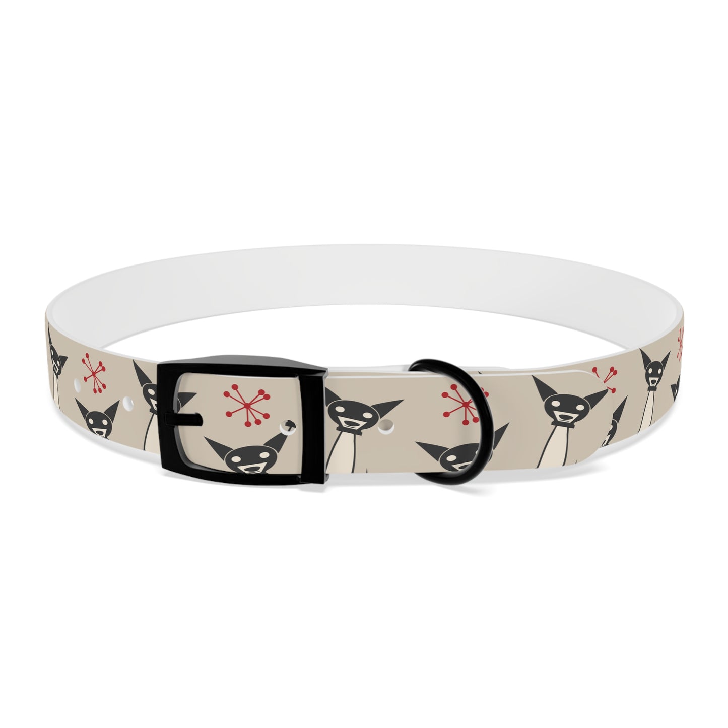 Collar Bandana Dog Collar with Atomic, Cat, Beige Design