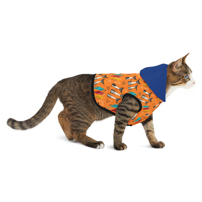 Pet Hoodie - Atomic Orange